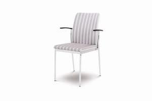 Evosa 08/2A, Metal armchair for bar, modern chair for home