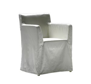 India chair, Upholstered dining chair with armrests