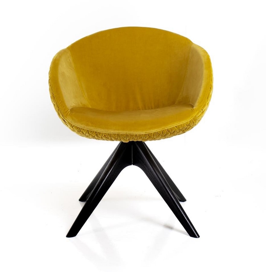 Jennifer, Small armchair with a rounded shape