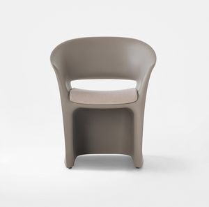Kuark, Tub chair, made of colored polyethylene, for indoor and outdoor use