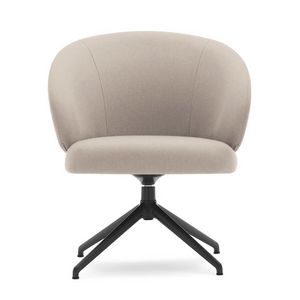 Lily 04562L, Enveloping armchair with swivel aluminum base