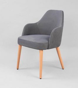 M31, Padded armchair with wooden legs