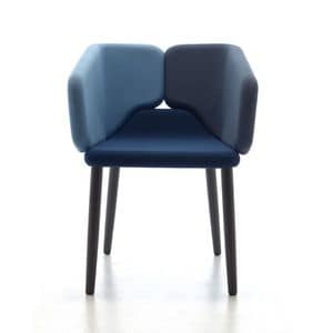 Mixx, Armchair padded, suitable for restaurants, hotels and conference rooms