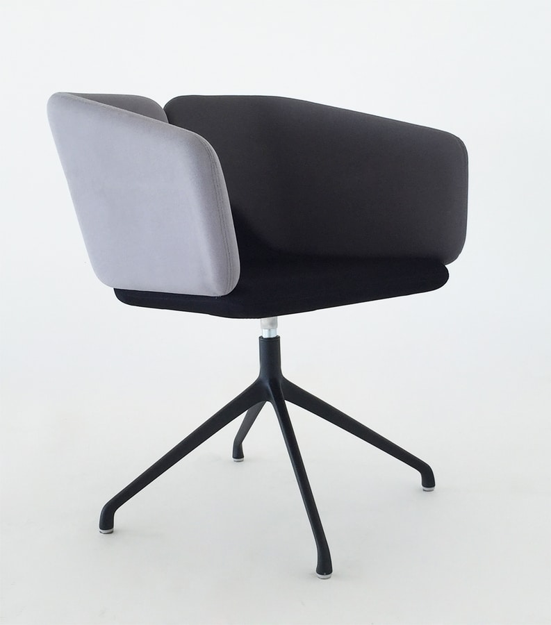 Mixx spider, Comfortable small armchair, customizable upholstery colors, for office and hotel