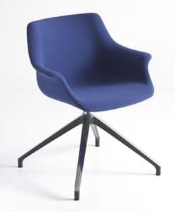 More U, Padded armchair with 4-star base