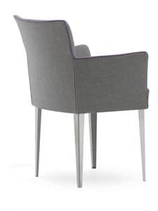 Morgana GC, Armchair upholstered in Polyurethane, flexible backrest