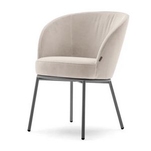Rose 03931, Modern armchair with metal base