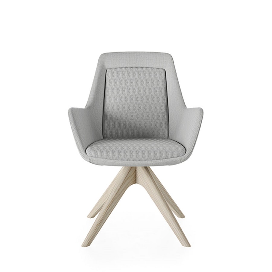 Roxy chair, Armchair with wooden base