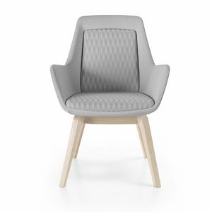 Roxy chair, Armchair with wooden base