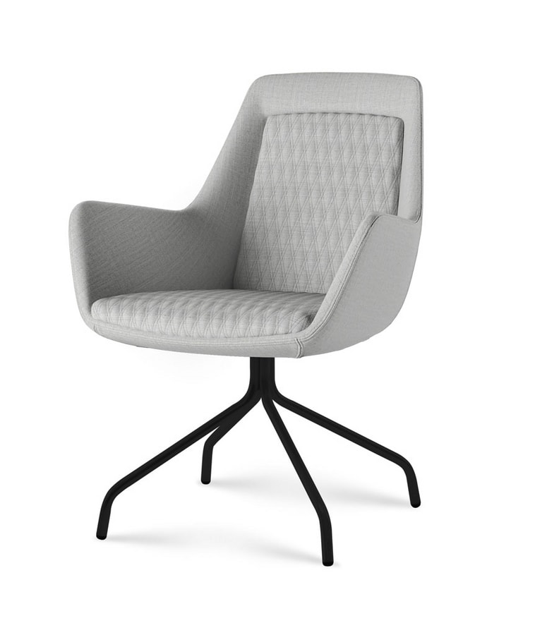 Roxy chair, Armchair with customizable metal base