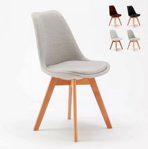 Scandinavian Dining Design Chair for Home Bars Restaurants Dexer, Chair with wood effect metal legs