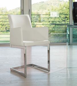 SONIA/B, Chair with armrests, with cantilever base