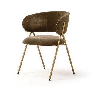 Zaira, Metal armchair, with a refined style