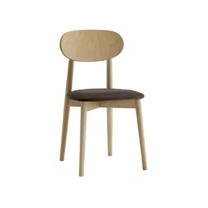 371, Wooden chair, padded seat