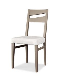 Art. 195/S, Modern dining chair, with upholstered seat