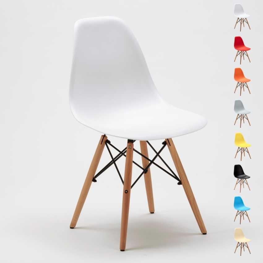 Polypropylene Chair With Wooden Legs Idfdesign