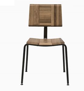 EAGLE A01, Stacking chair with solid oak seat and back