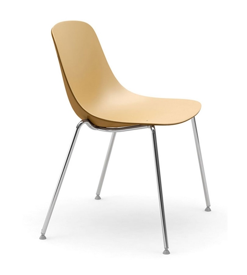 Pure Loop, Chair with legs in chromed steel