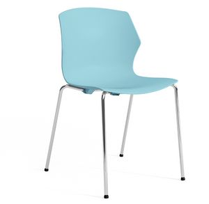 SALLY S, Plastic and metal chair with armrests