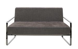 Afra DIV, Two-seater sofa with metal armrests