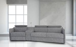Alfred, Modern sofa with many accessories