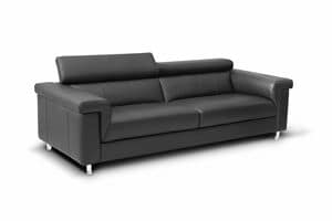 Ambra, Sofa in fir and polyurethane, with headrest mechanism