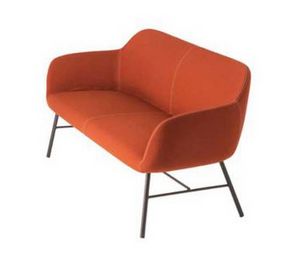 Art. 40889 150 cm fire-retardant fabric sofa, Fireproof sofa in fabric, with metal base