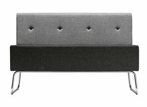 Art. 41561 Modular fire-retardant loveseat, Modular sofa, with metal legs