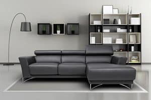 Azelia, Sofa in steel, fir, polyurethane and polyester