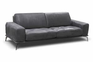 Brera fixed, Fixed sofa with tufted seat, ecological