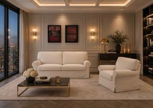 BRIGITTE, Sofa with refined design, with removable cover