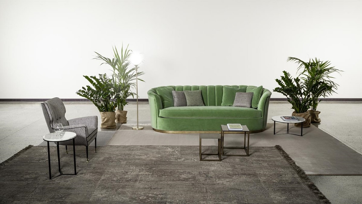 Bruno, Sofa with rounded shapes