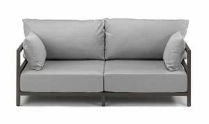 California sofa San Diego, Sofa with visible aluminum structure, with cushions