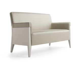 Charme 02551, Sofa in wood for hotel and public areas