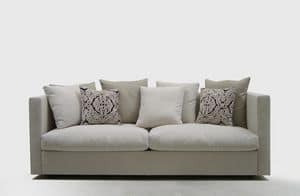 Company, Comfortable sofa, for elegant lounges, with removable fabric upholstery