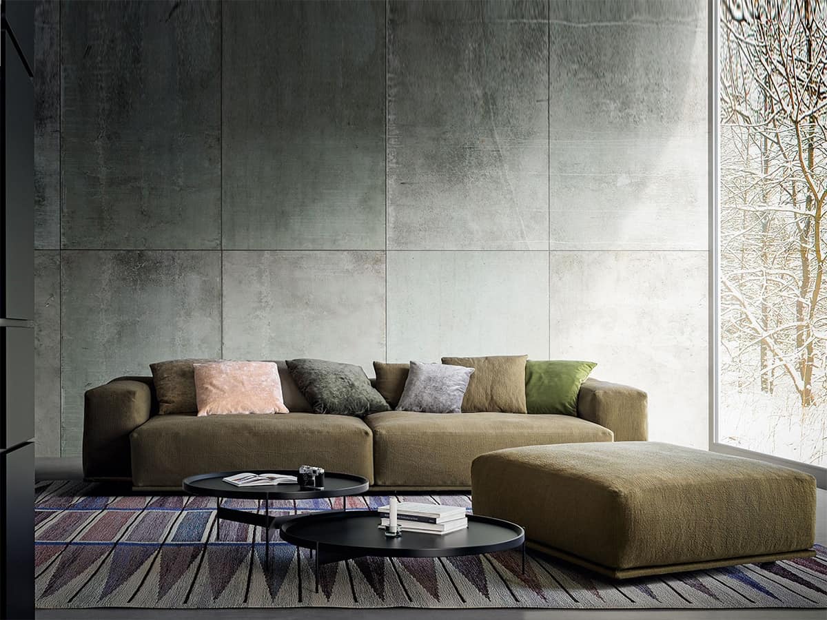 Delano, Modern sofa with 2 levels backrest