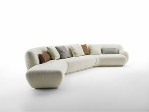 DI57 Nuvola sofa, Modular sofa with curved backrest