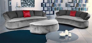 Espace Velvet, Velvet sofa with rounded lines