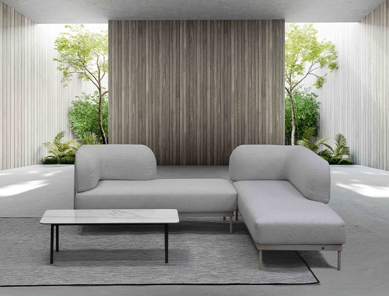 Etesian, Padded modular sofa, also for outdoors