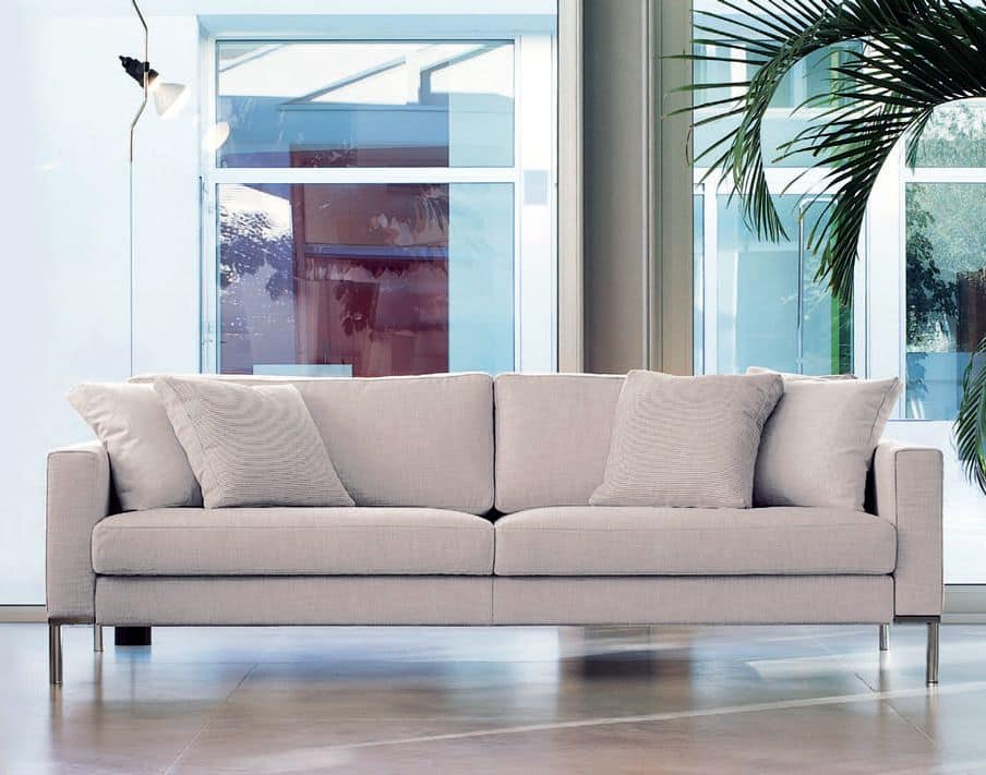 Ginger, Linear sofa with visible feet, for modern office