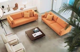 Ginger, Linear sofa with visible feet, for modern office
