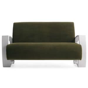 Harmony 01251, Sofa with wooden frame, upholstered seat and back, fabric covering, modern style