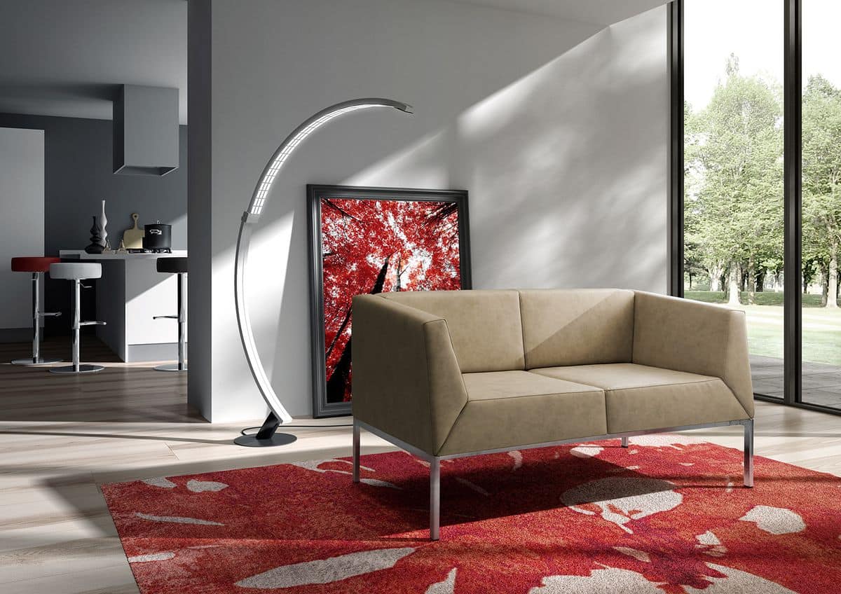 Kos sofa, Sofa with metal feet for modern living rooms