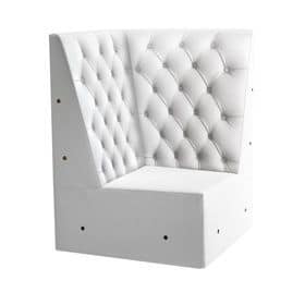 Linear 02455K, Corner for high modular bench, solid wooden feet