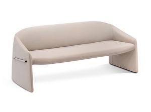 Majorette Sofa, Three-seater upholstered and covered sofa with armrests