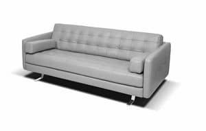 Minerva, Modern square sofa with tufted backrest