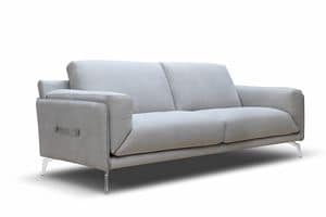 Montgomery, Modern sofa with side finishing in form of belt