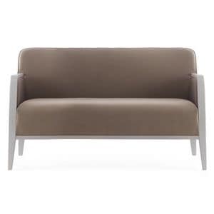 Opera 02251, Sofa in solid wood, upholstered seat and back, fabric covering, modern style