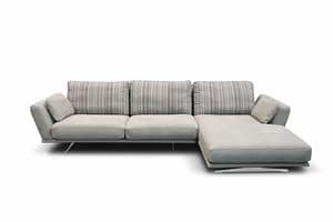 Parma modular, Modular sofa with metal base in the form of slide