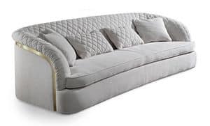 Portofino sofa, Padded and quilted sofa, handmade